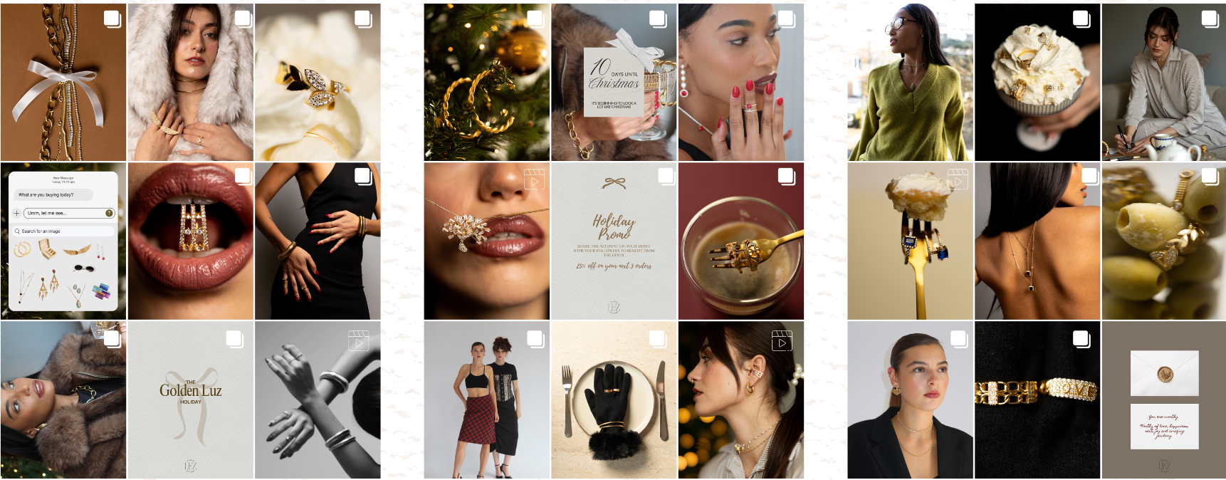 Final Christmas campaign content grid
