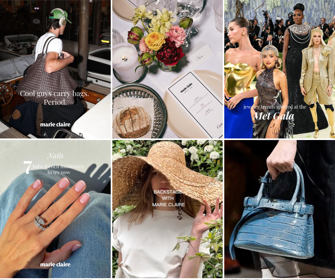 Marie Claire Belgium editorial and social media content