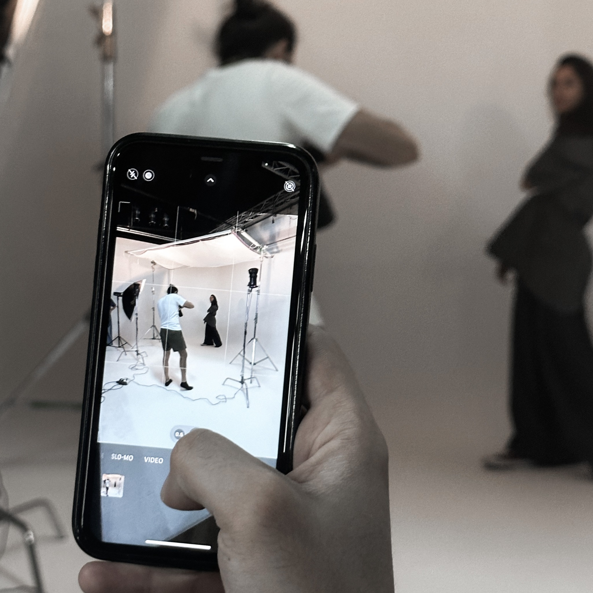 Creating social content on set